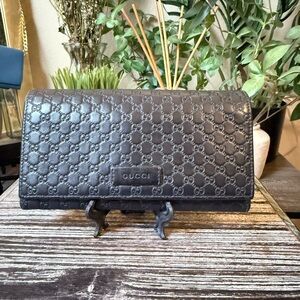 Gucci Micro Guccissima leather continental wallet Authentic